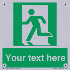 Custom Emergency Exit Left Sign